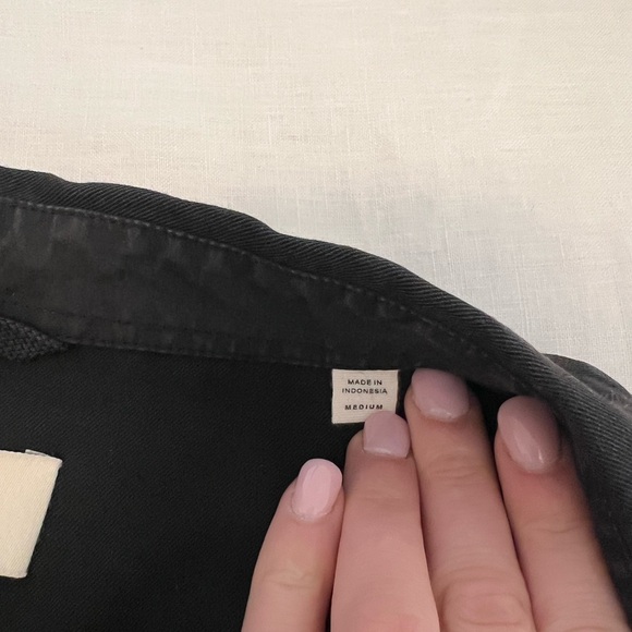 Buck Mason Draped Twill Shirt (Black/Sz Medium) - Picture 4 of 8